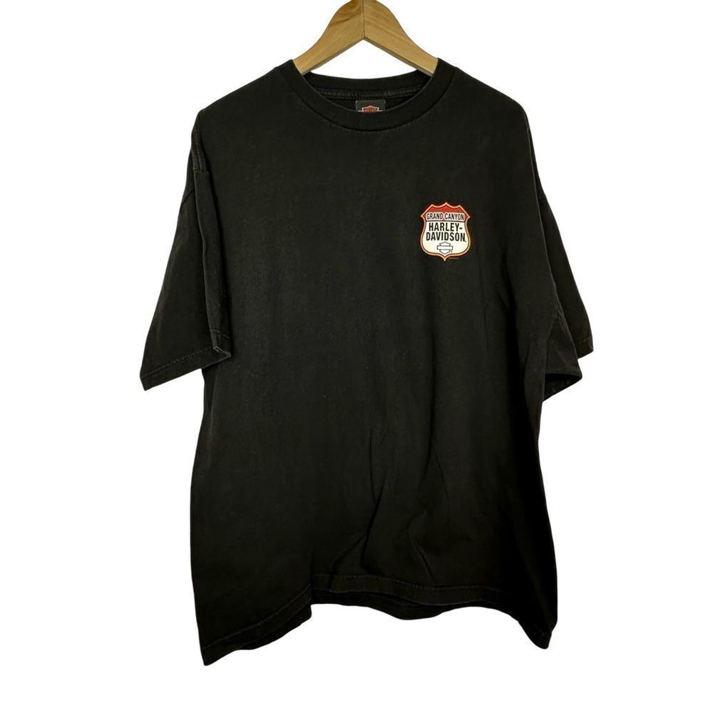 HARLEY-DAVIDSON Motorcycles Black Grand Canyon Tshirt Men’s Size 2XL - Picture 4 of 12